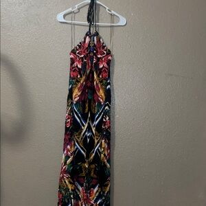 Flying Tomato Black and Pink Halter Sundress Maxi